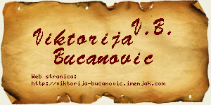 Viktorija Bučanović vizit kartica